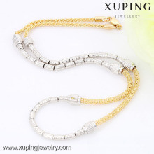 42645 xuping accesorios de collar de moda para mujeres promoción cadena de dos tonos collar